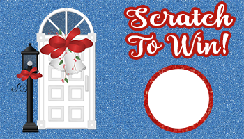 Holiday scratch off template- blue