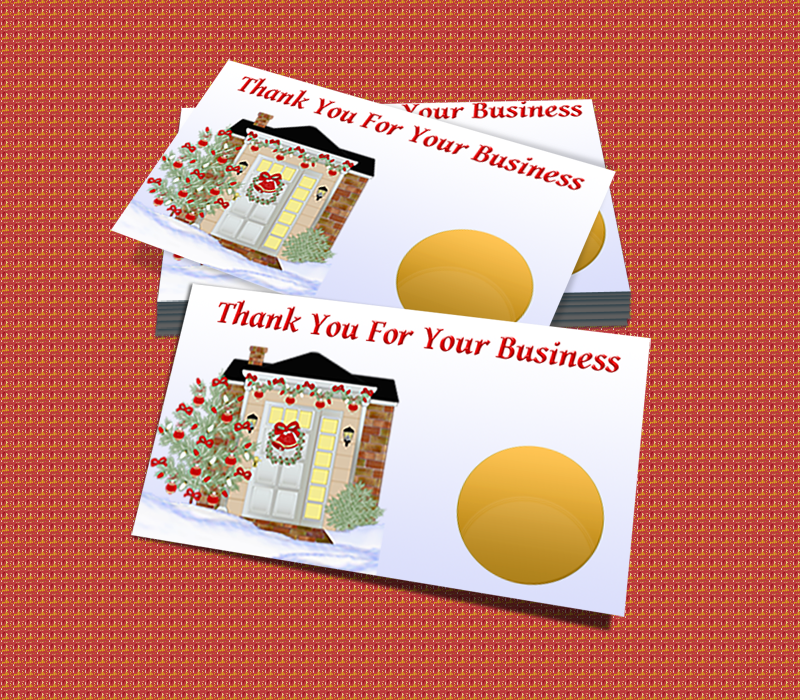 Holiday appreciation scratch off card