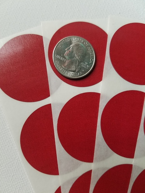 Red Scratch off stickers