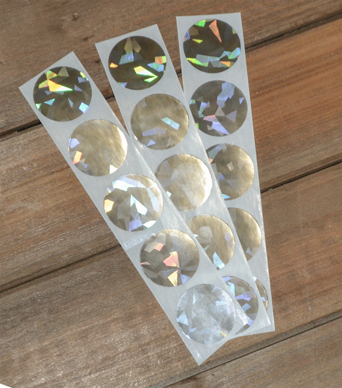 Hologram scratch off stickers