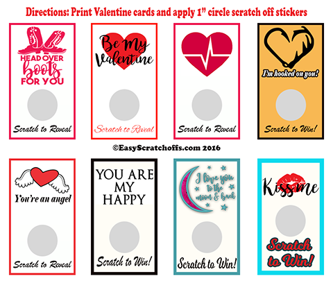 Valentine Scratch off Card bundle