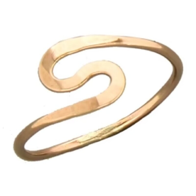 Rose Gold swirl Fitted Toe Ring - Emma