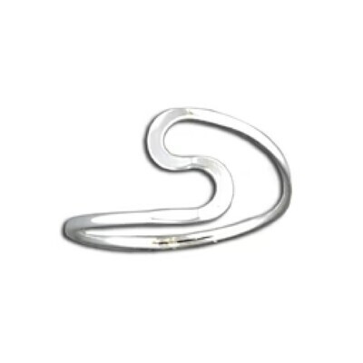 Sterling Silver Swirl fitted wholesale toe ring - Rio