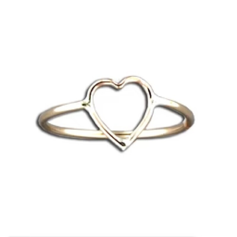 14k gold filled wholesale fitted heart toe ring - Corazon