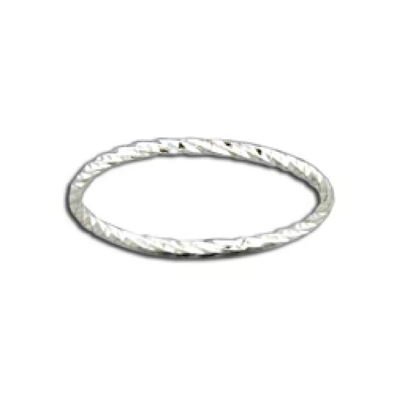 Sterling silver twist fitted wholesale toe ring - Star