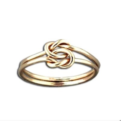 14k gold-filled-double-love-knot-wholesale-fitted-toe-ring-Coral