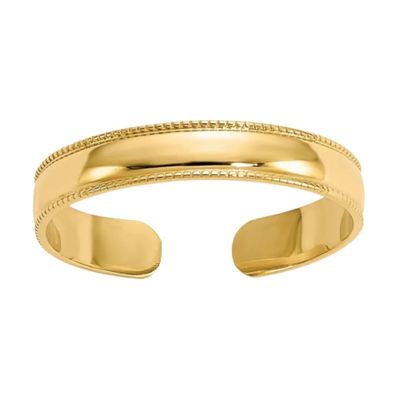 14k Gold Filled 5mm wide adjustable toe ring - Aria