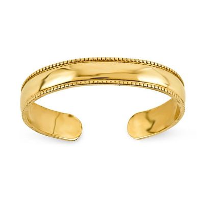 14k Gold Filled 5mm wide adjustable toe ring - Aria