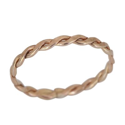14k Gold Filled Braid Toe Ring for Women | Fitted