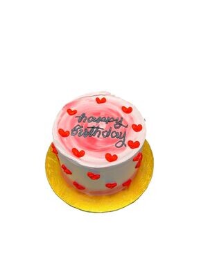 Red Hearts Mini Cake