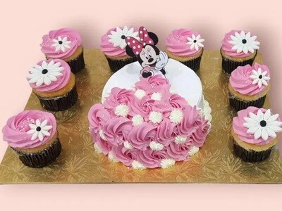 Mini Mouse Cake With Cup Cake