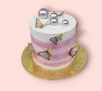 Pink Butterfly Cake 3