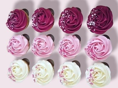 Shades Of Pink Cupcakes