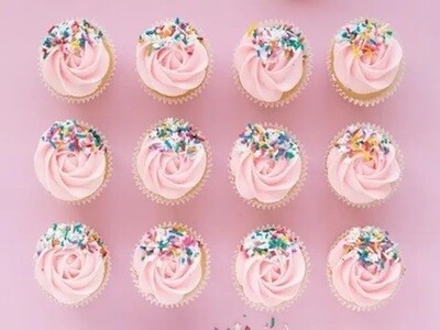 Pink Frosting Cupcake
