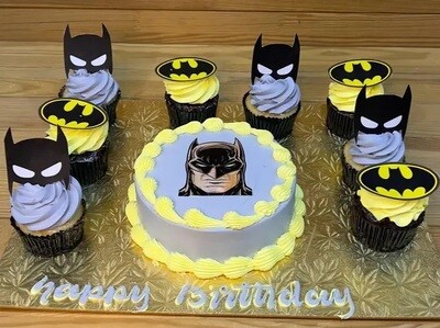 Batman Cake With Cupcakes 2
