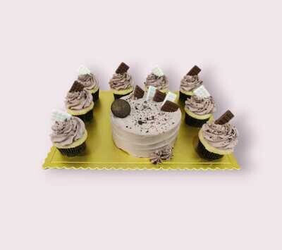 Chocolate Cake With Cup Cake