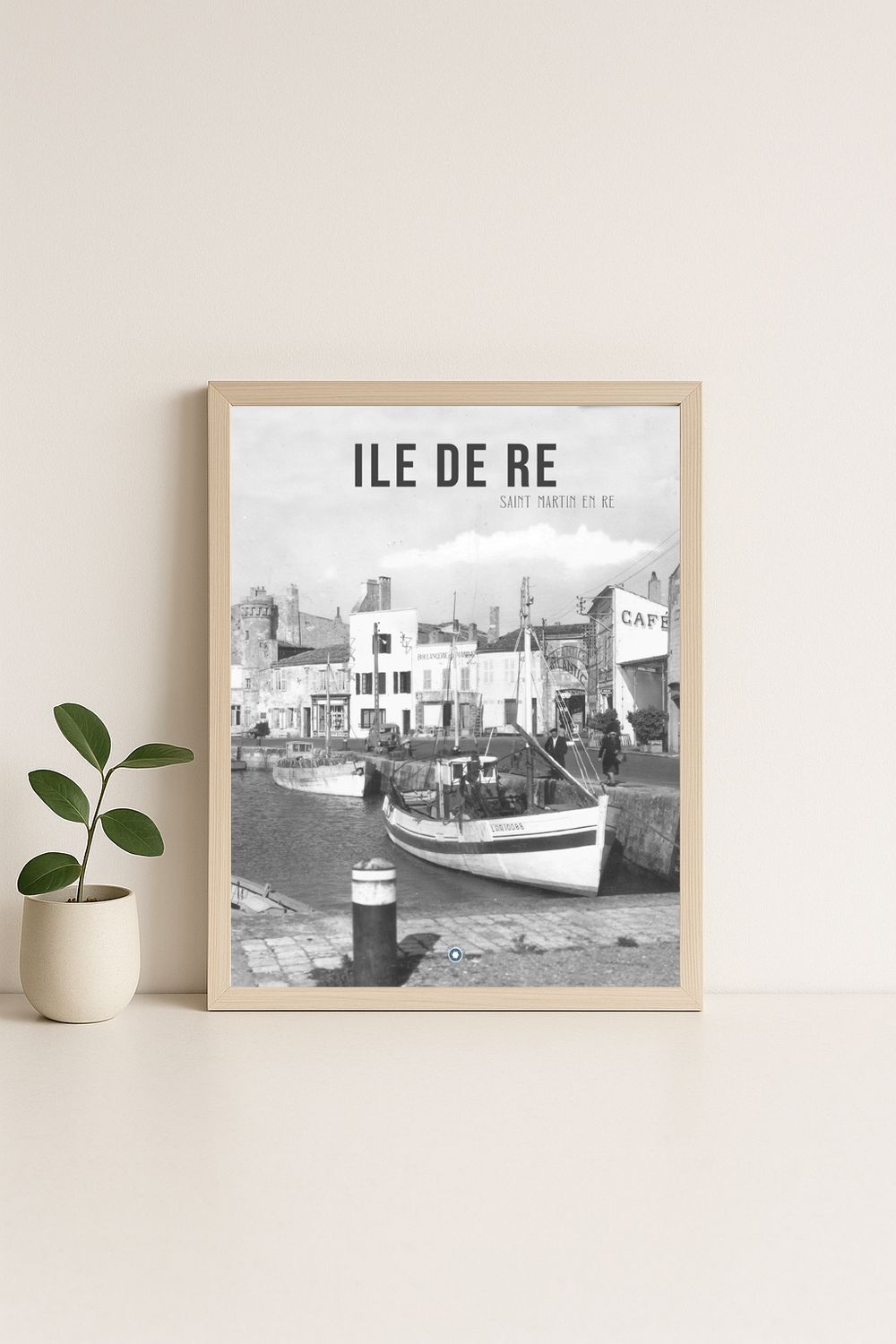 Affiche rétro noir et blanc SAINT MARTIN EN Ré : Ile de ré · SAINT MARTIN EN Ré, Nouvelle-Aquitaine