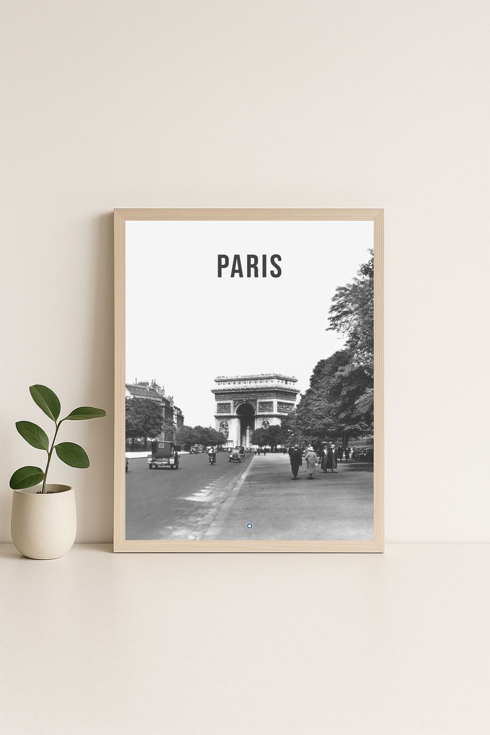 Affiche rétro noir et blanc Paris : L'Arc De Triomphe, Île-de-France