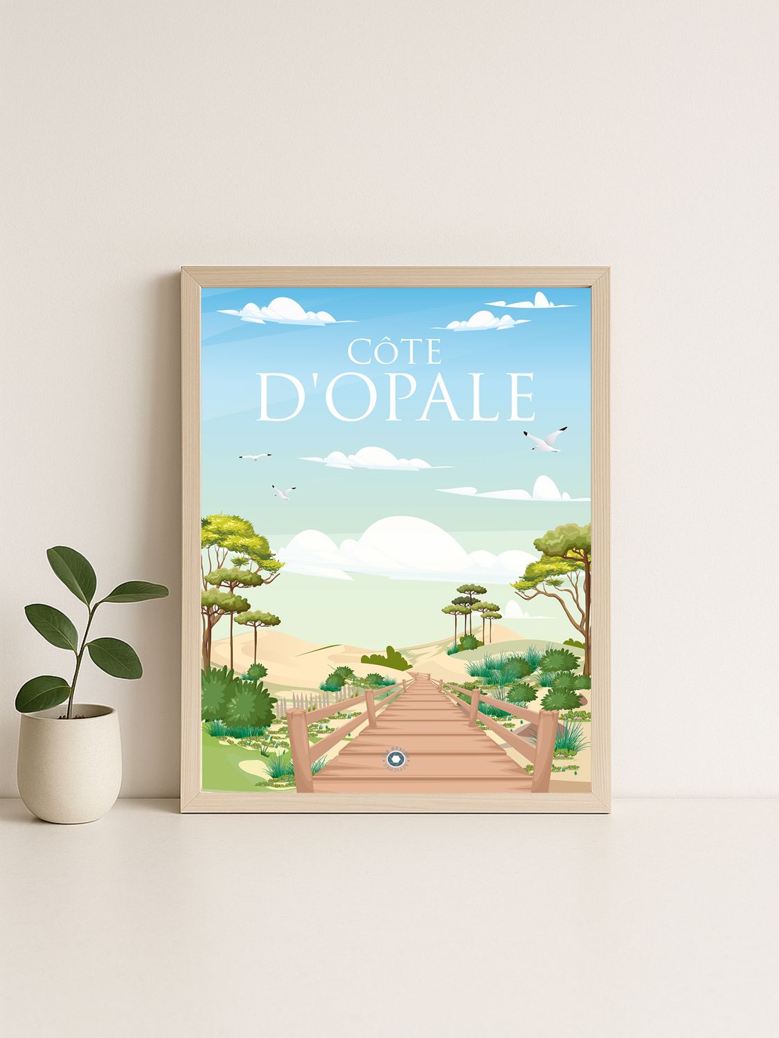 Affiche graphique illustrée Côte d’Opale : Illustrée COTE D'OPALE, Hauts-de-France