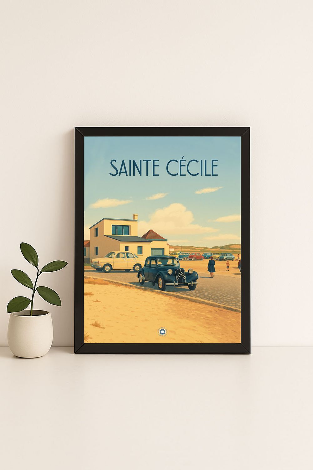 Affiche graphique illustrée Sainte Cecile : SAINTE-CéCILE · cote d'opale, Hauts-de-France