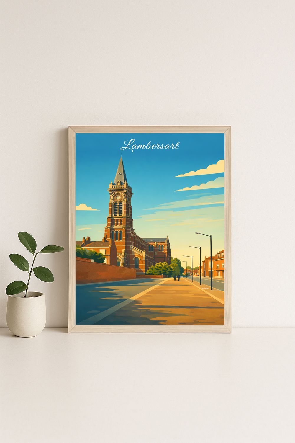 Affiche graphique illustrée Lambersart : lille · ville nord de france, Hauts-de-France