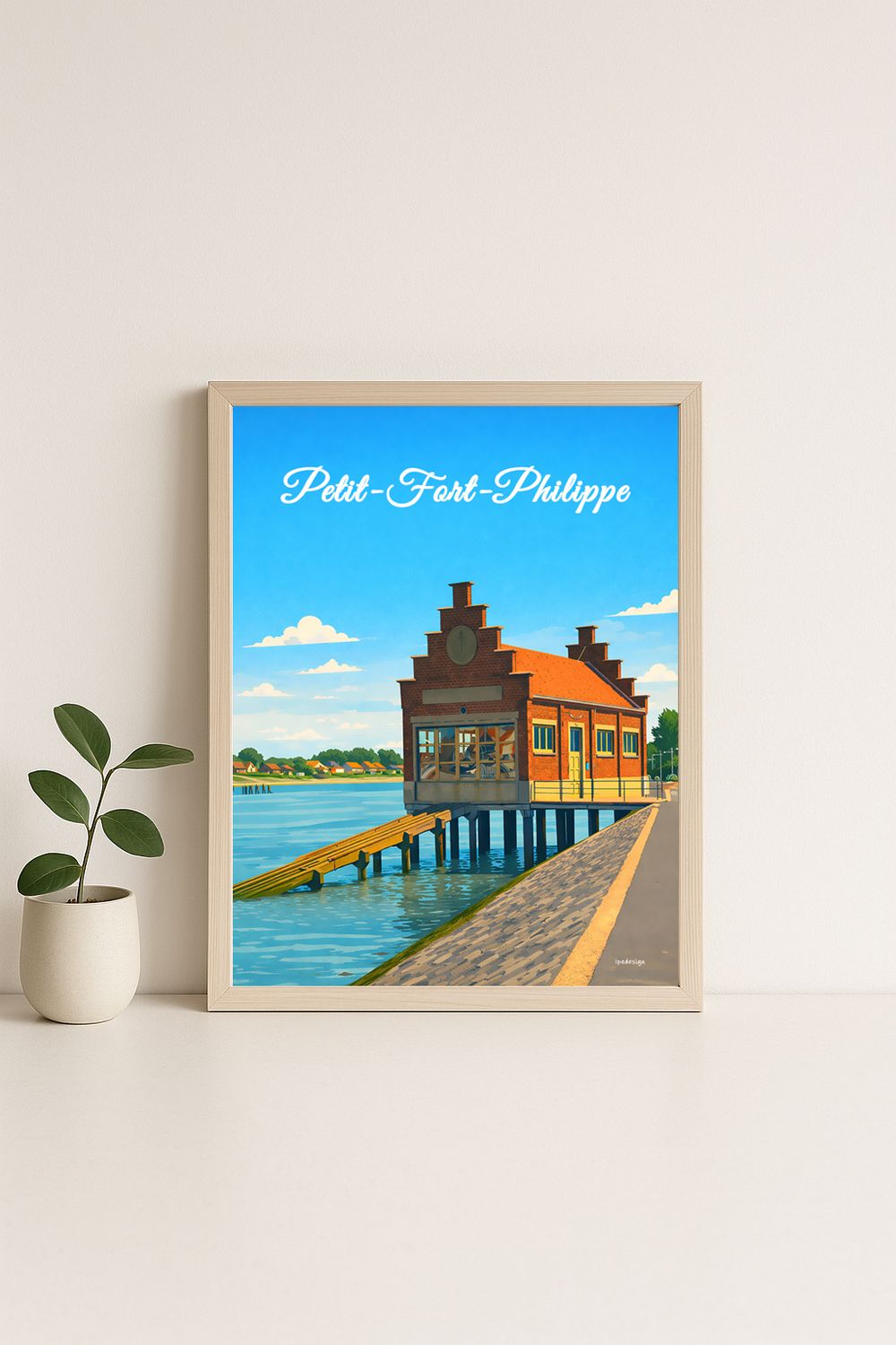 Affiche graphique illustrée Gravelines : Dunkerque · petit fort philippe, Hauts-de-France