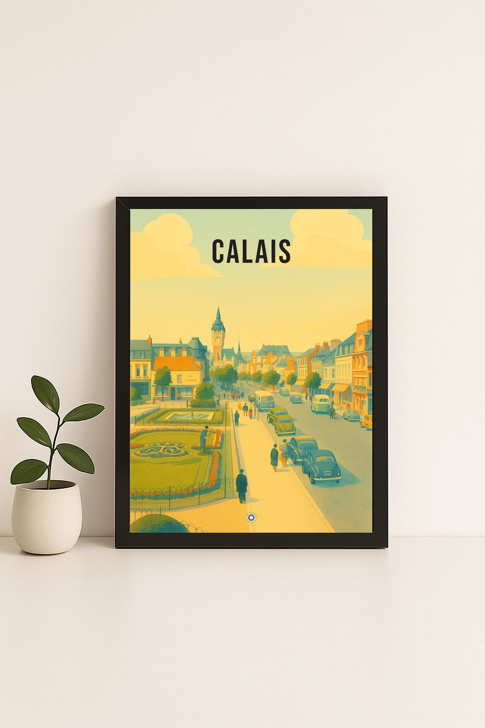 Affiche graphique illustrée Calais : haut de france · cote d'opale, Hauts-de-France