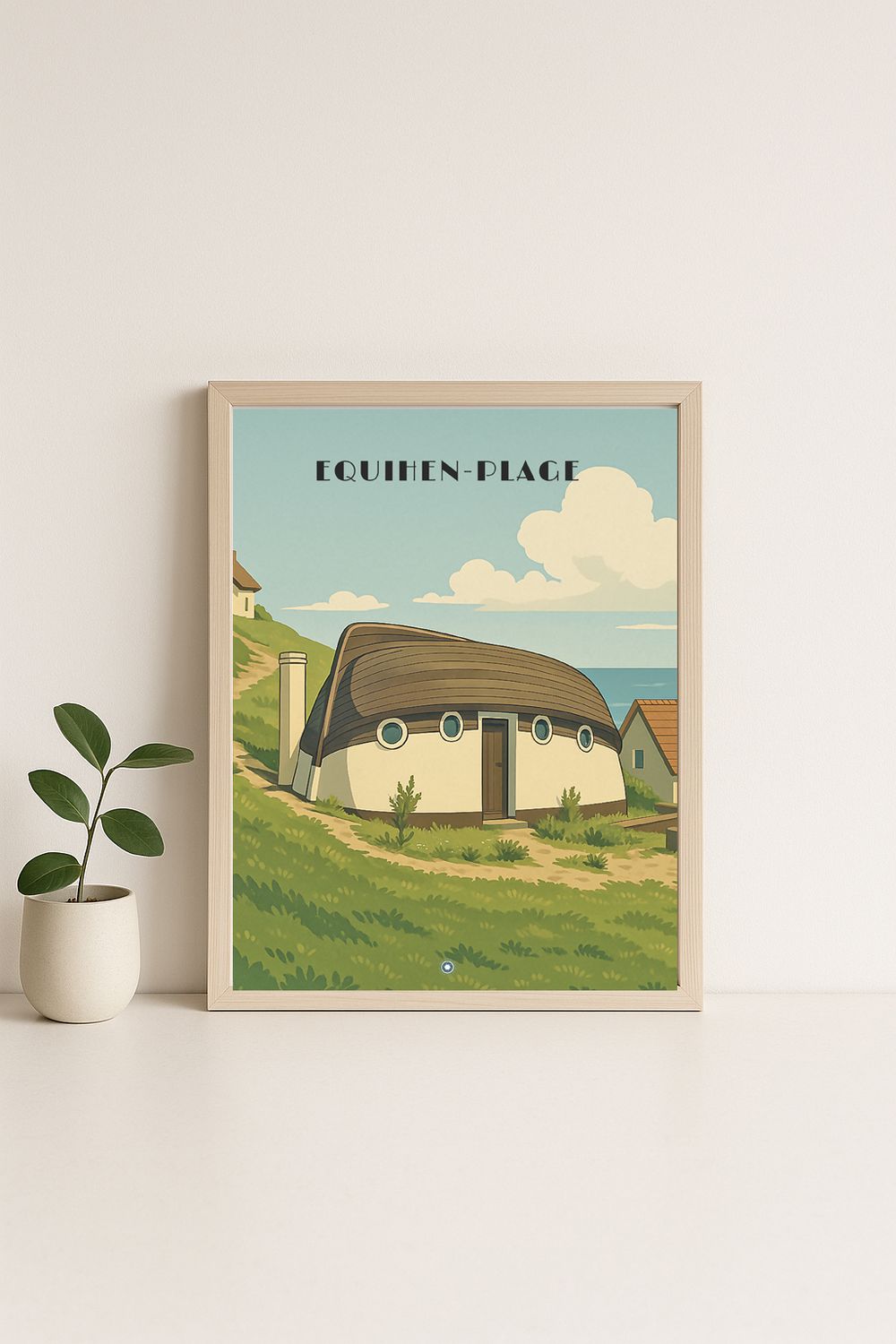 Affiche graphique illustrée Equihen : haut de france · cote d'opale, Hauts-de-France