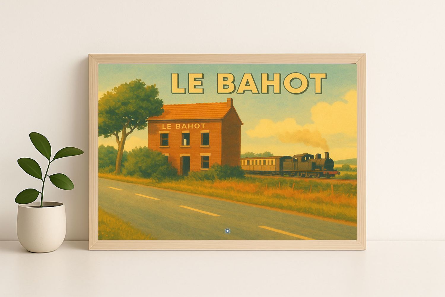 Affiche graphique illustrée Le Bahot : verton · · cote d'opale, Hauts-de-France