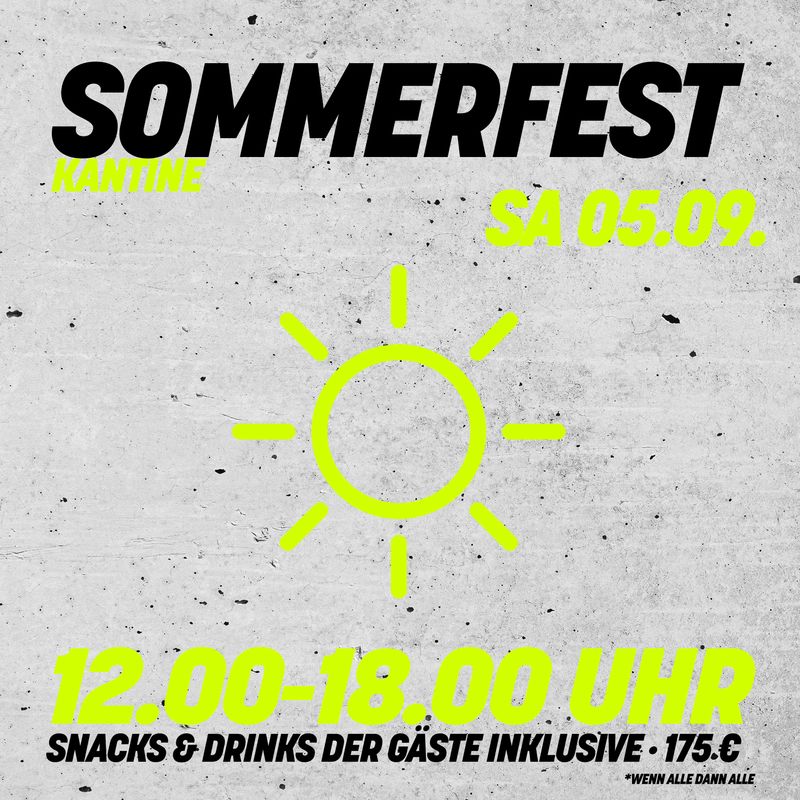 kantine.wtf SOMMERFEST 2026 kantine.wtf SOMMERFEST 2026