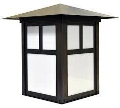 Alliance MR16 Post Light Aged Brass Finish with Frosted Panels (POST100)