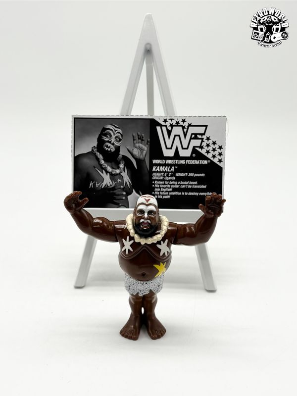 WWF Wrestling Figur Kamala mit Biocard