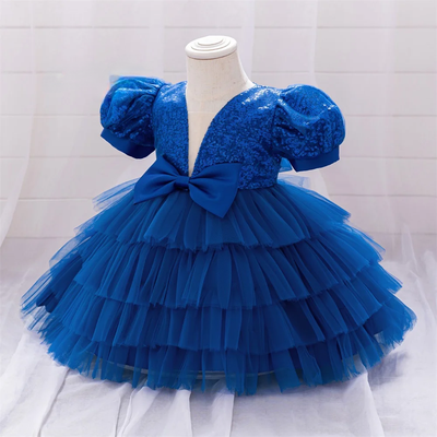 Royal Blue Ruffle Gown