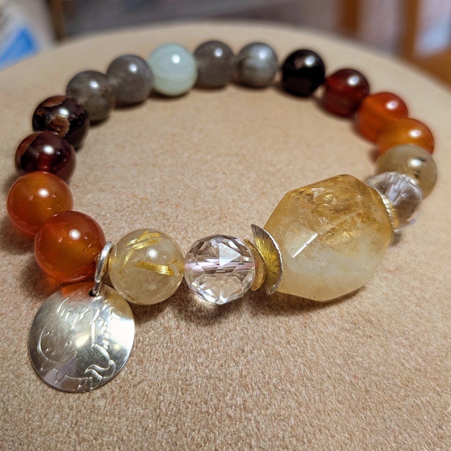 Year of the Fire Horse Zen Bracelet with Sterling Hand-Stamped Horse Charm