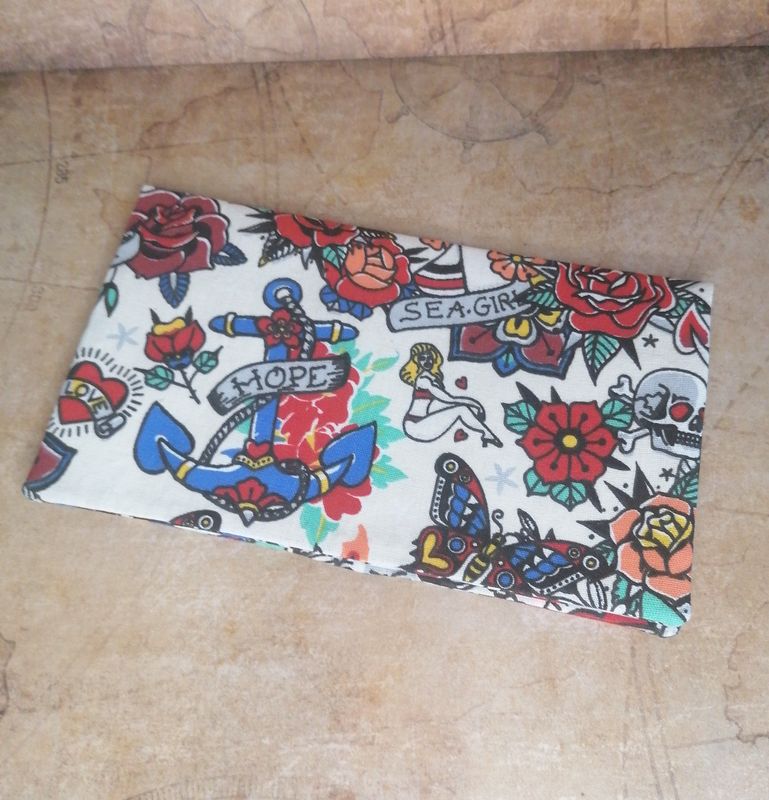 Protège carnet de chèque souche en haut old school