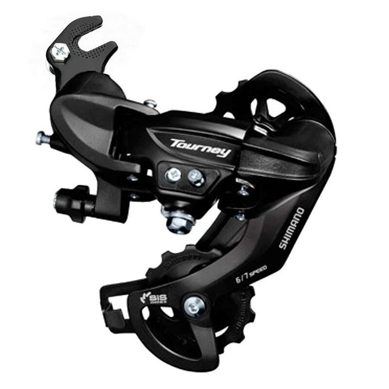 Der. arr. Shimano Tourney RD-TY300 6 / 7 vit.  attache a l essieu - Noir