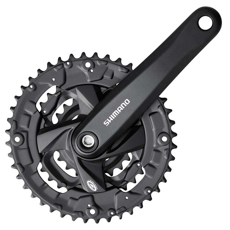 Pedalier Shimano FC-M371 9 vit.. 175mm 26/36/48 dts square taper - Noir