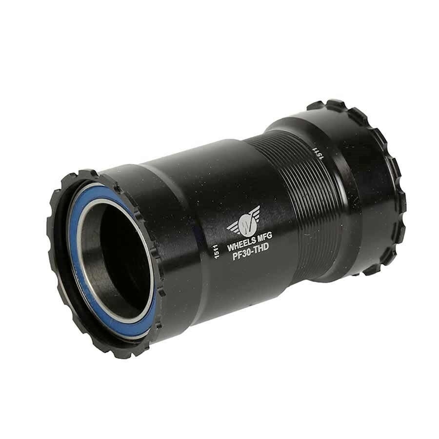 Boit. de pedalier Wheels mfg PF30 fillete - Roul. contact angulaire - Noir