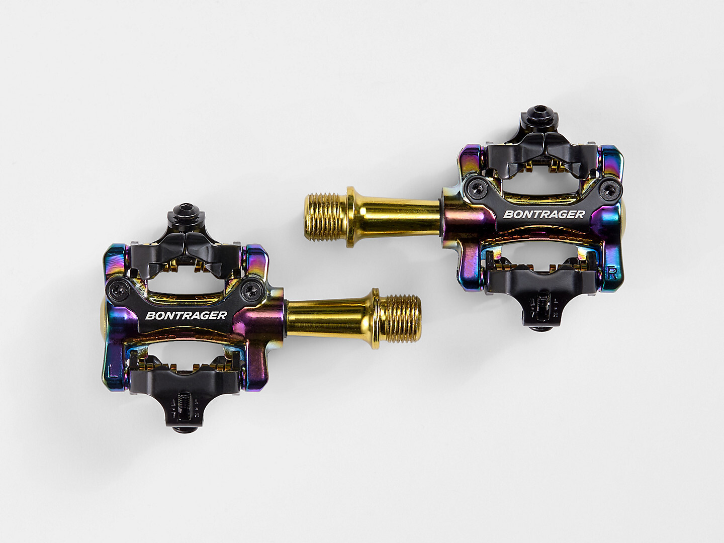 Pedales Bontrager Comp Mtb en alliage - Or / Mauve anodise