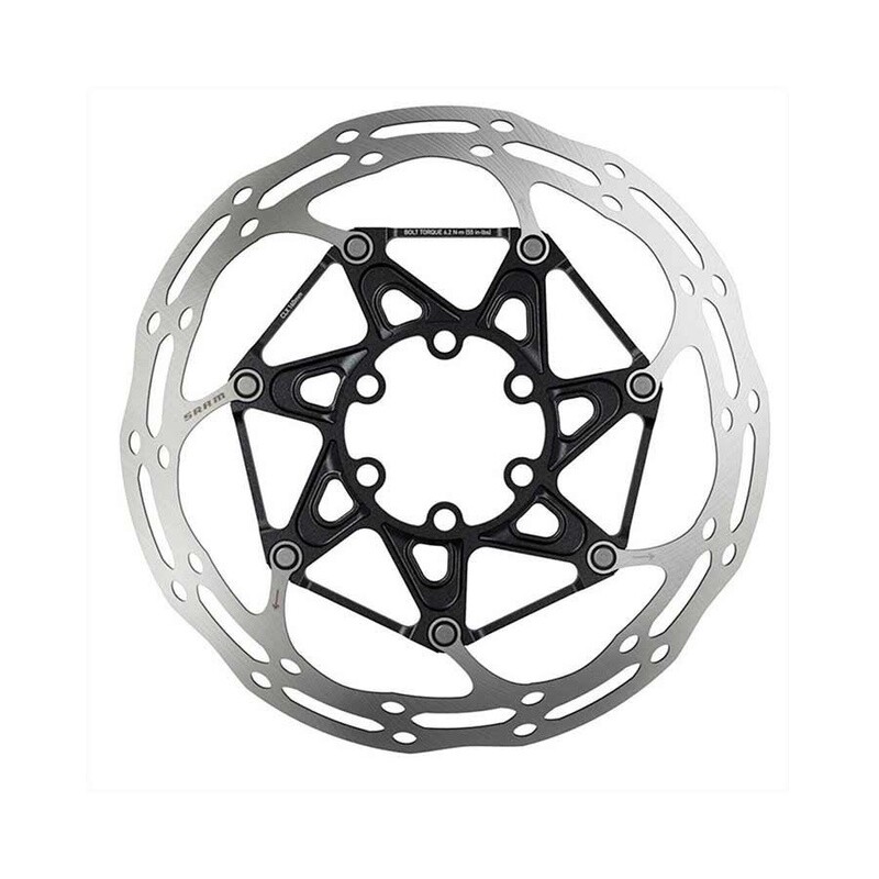 Rotor Sram / Avid Centerline X ''rounded'' 6 boulons 180mm ( 7po ) - 2 pieces / centre noir