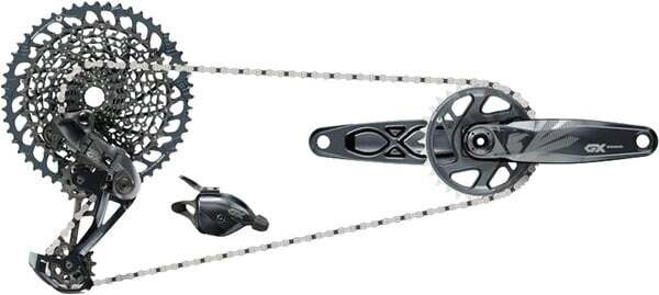 Groupe de transmission 12vit SRAM GX Eagle avec pedalier DUB Boost / manivelles 175mm - cassette 10-52 Groupe de transmission 12vit SRAM GX Eagle avec pedalier DUB Boost / manivelles 175mm - cassette 10-52