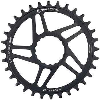Plateau 32 dents Wolf tooth comp RaceFace / Easton Cinch Boost, pour Shimano 12 vit. 3mm offset - Noir
