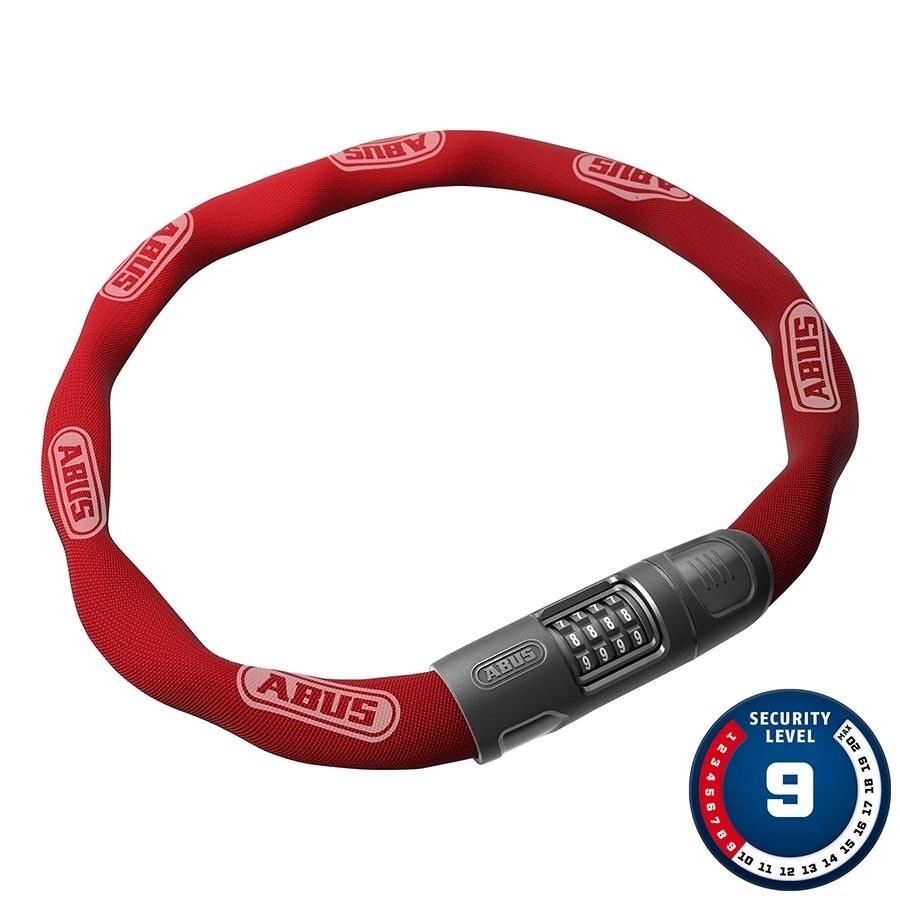 Chaine / cadenas Abus 8808C Chain lock ( Combinaison ) 8mm x 85cm - Rouge