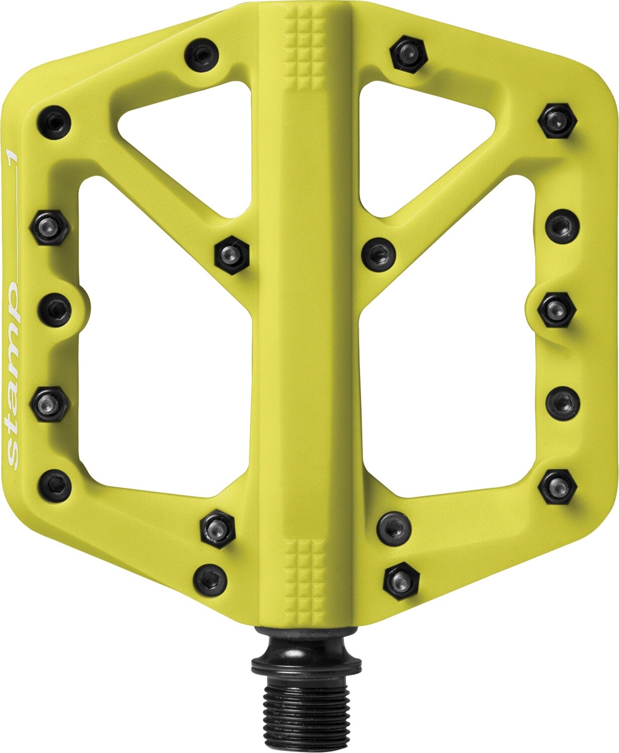 Pedales plateformes Crank Brothers Stamp 1 ''Le Pedal'' - Pedales plateformes Crank Brothers Stamp 1 ''Le Pedal'' -, Color: Citron -, Size: Small