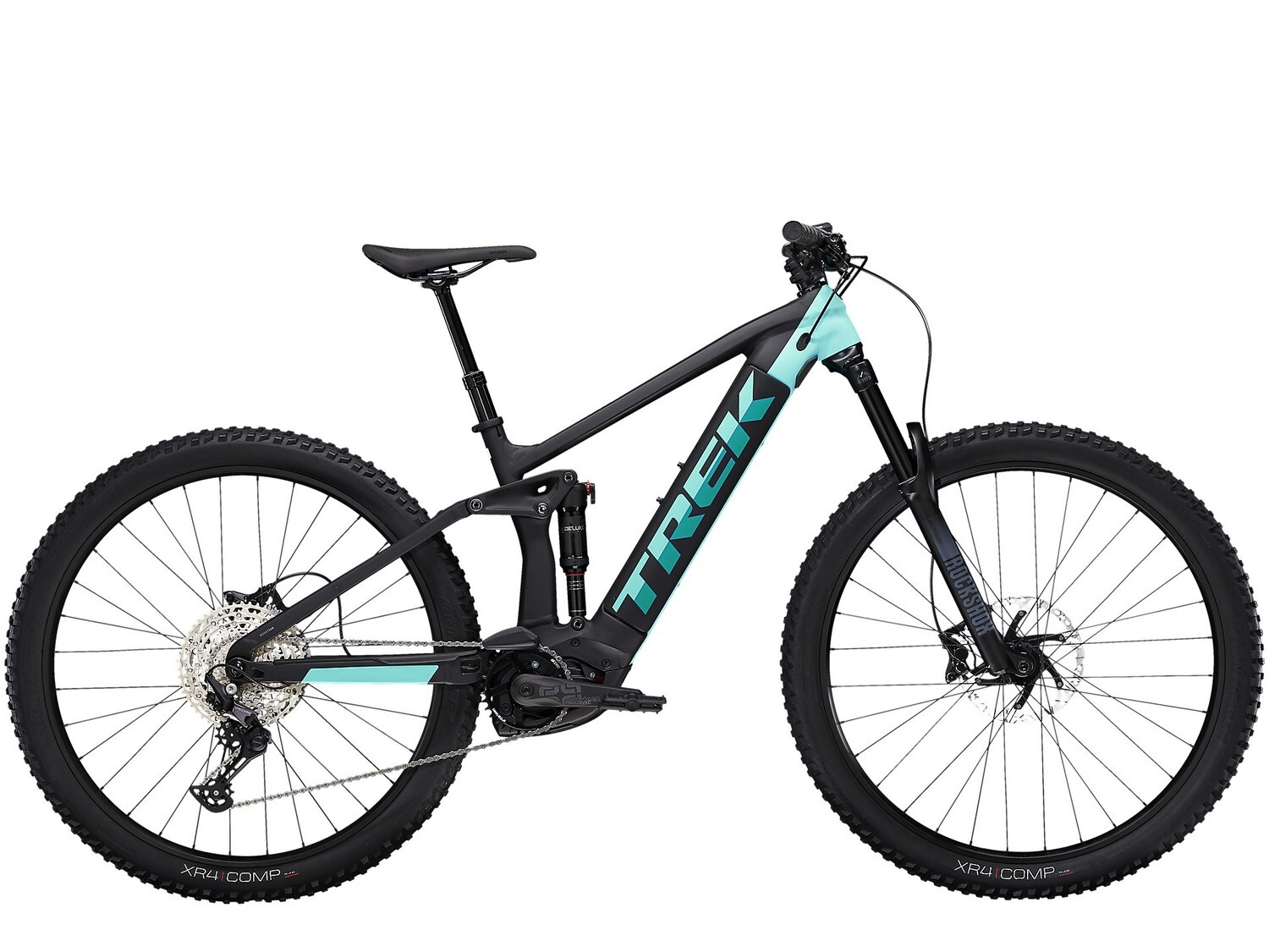 2022 Trek Rail 5 Gen 2 -, Color: Noir et turquoise (Matte Trek Black/Miami Green ) -, Size: Large