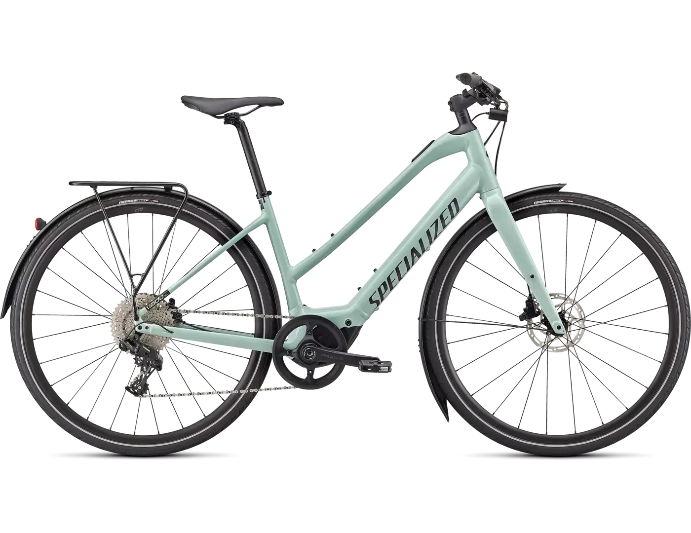 2023-2024 Specialized Turbo Vado SL 4.0 ST EQ, Taille: Small -, Couleur: Vert (White Sage/Black Reflective)