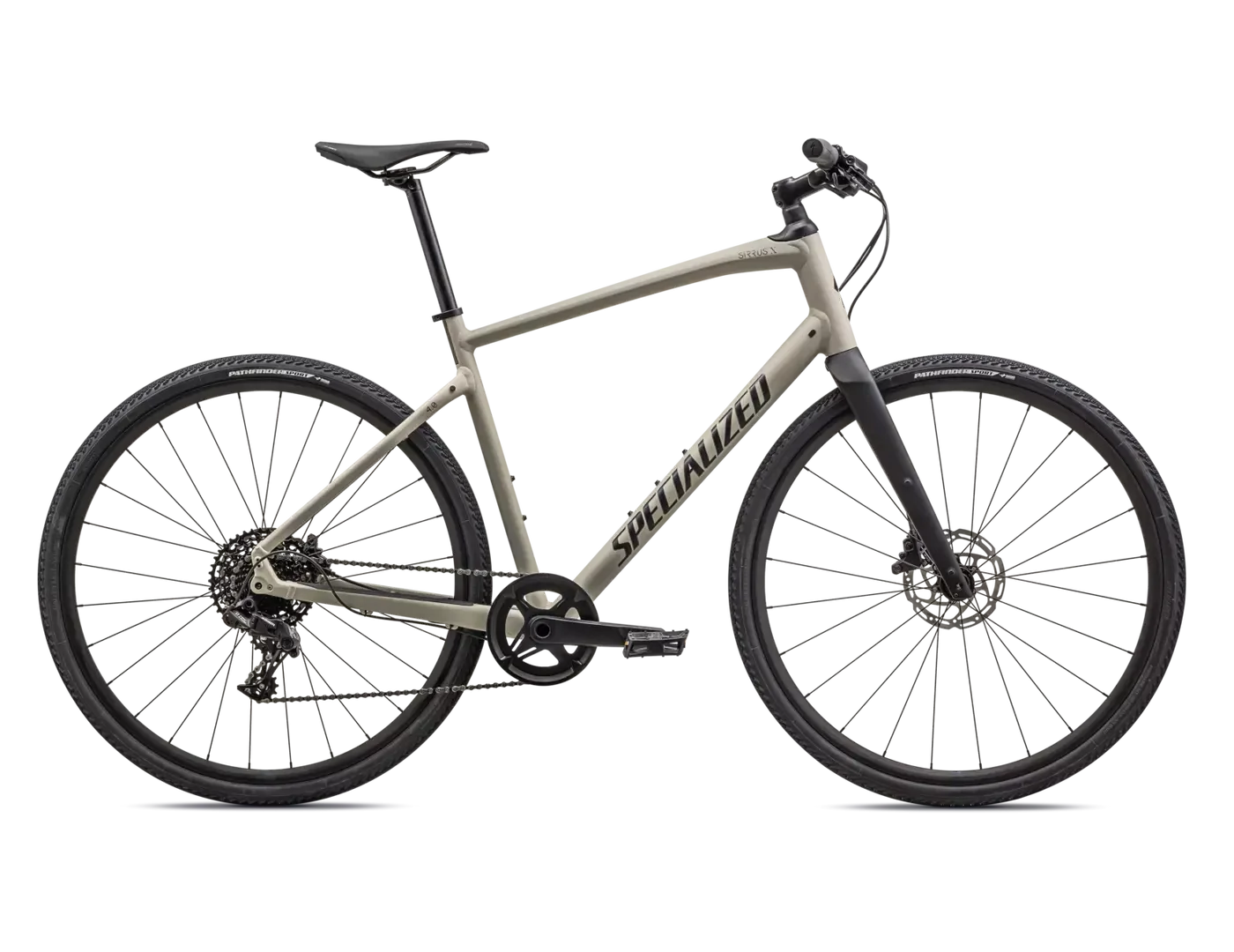 2023-2024 Specialized Sirrus X 4.0, Taille: XXSmall -, Couleur: Gris (Gloss White Mountain )