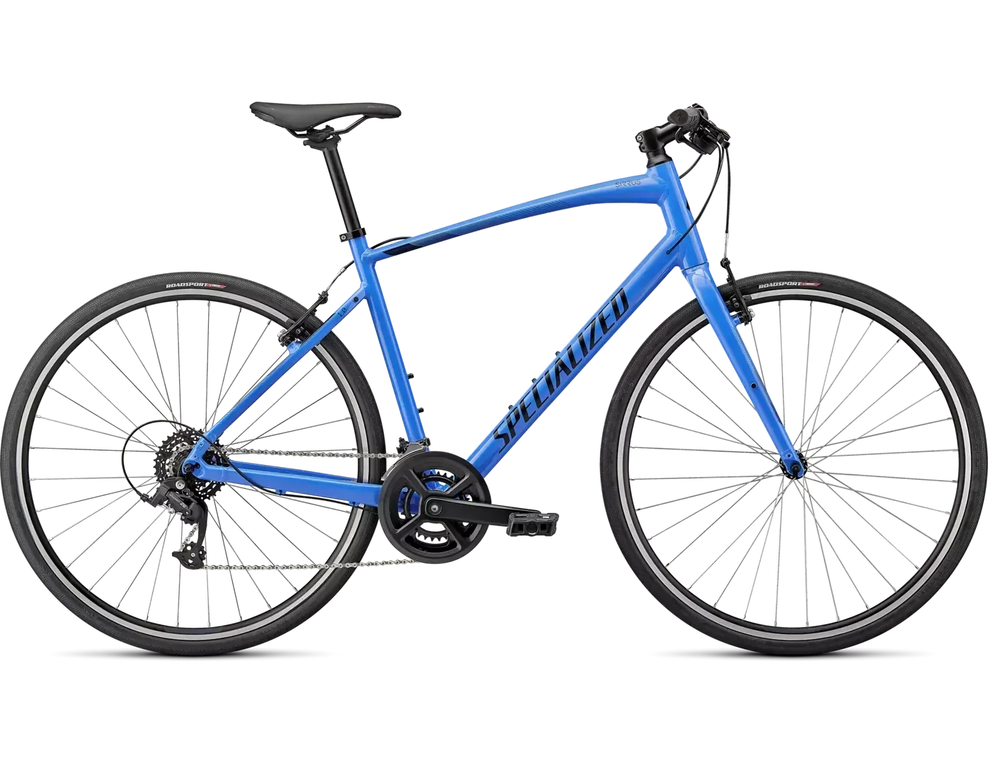 2022-2024 Specialized Sirrus 1.0 -, Taille: XXSmall -, Couleur: Bleu (Gloss Sky Blue/Cast Blue/Satin Black Reflective)