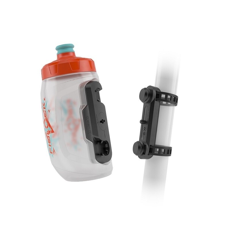 Bidon Fidlock pour enfant 450ml avec Uni-Base - Transparent/Orange