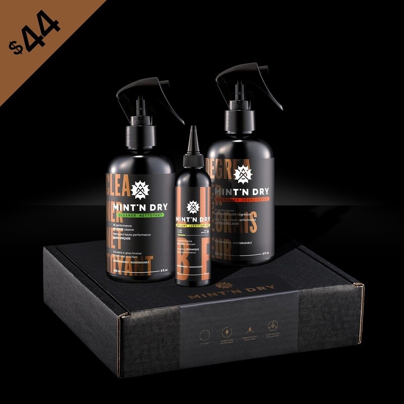 Ens. de nettoyage Mint'N Dry - conditions seches